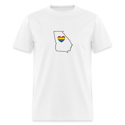 Georgia STATEment Pride Unisex/Men's White Tee Shirt - white