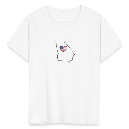 Georgia STATEment Americana Kid's White Tee Shirt - white