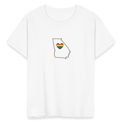 Georgia STATEment Pride Kid's White Tee Shirt - white