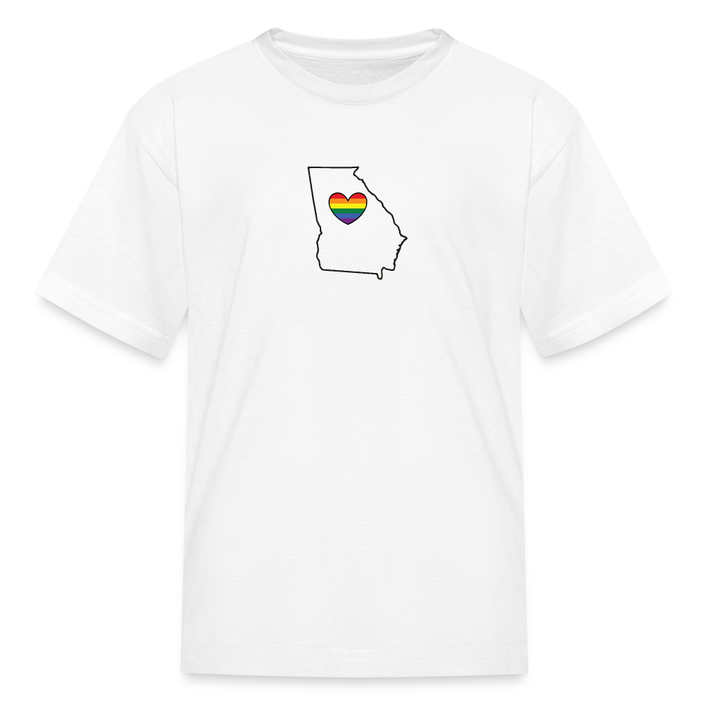 Georgia STATEment Pride Kid's White Tee Shirt - white