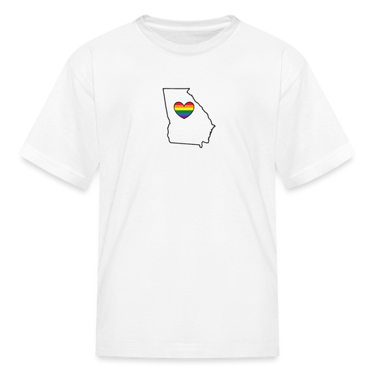 Georgia STATEment Pride Kid's White Tee Shirt - white