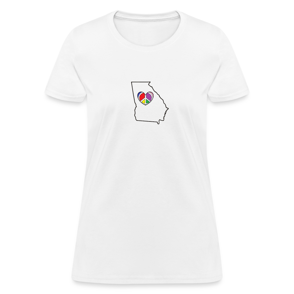 Georgia STATEment Peace Women's White Tee Shirt - white