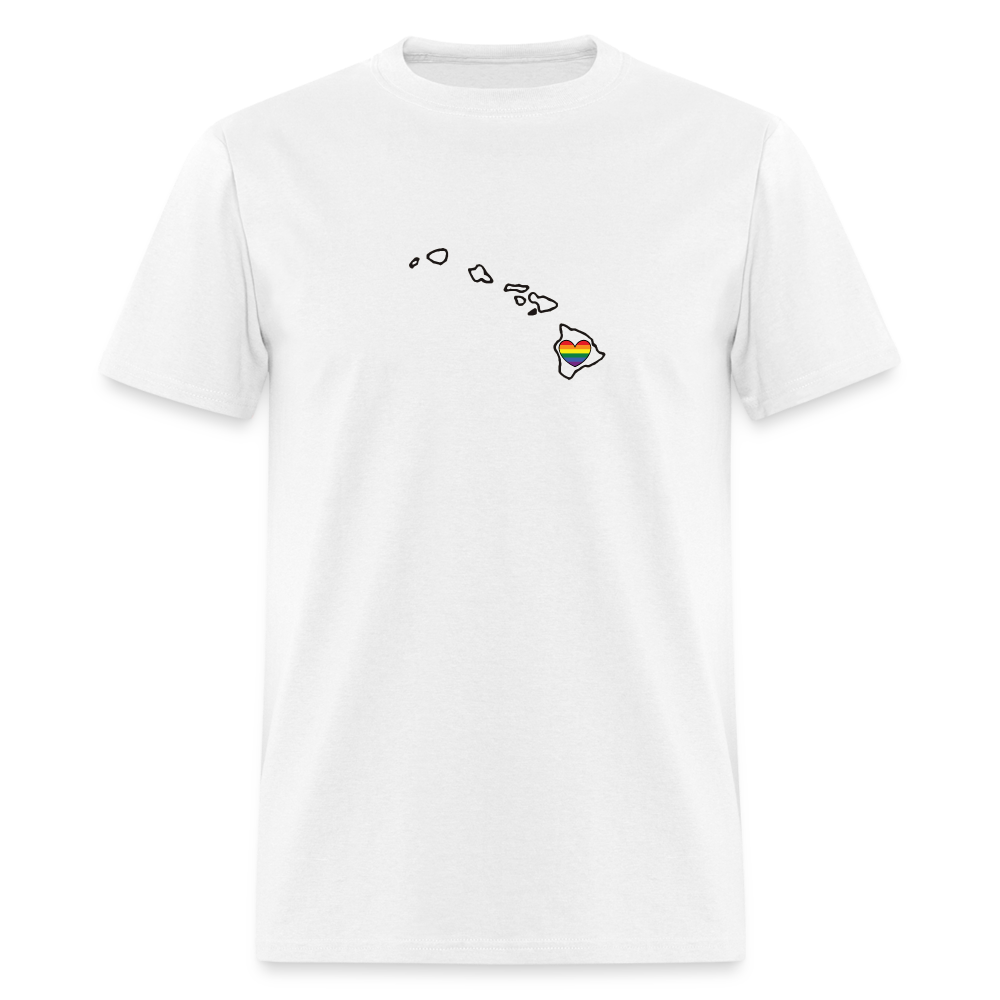 Hawaii STATEment Pride Unisex/Men's White Tee Shirt - white