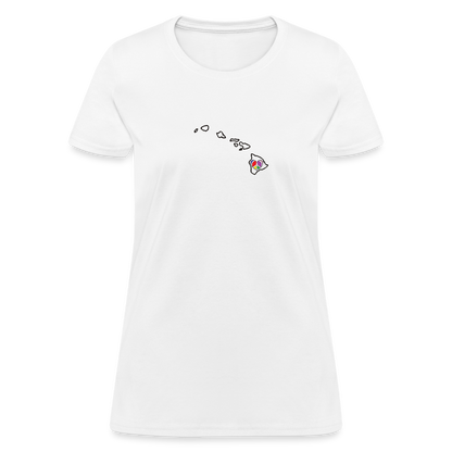 Hawaii STATEment Peace Women's White Tee Shirt - white