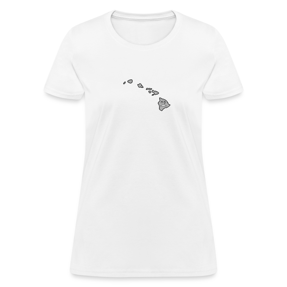 Hawaii STATEment Moody Women's White Tee Shirt - white