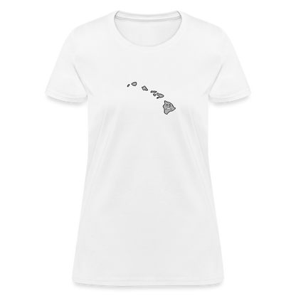 Hawaii STATEment Moody Women's White Tee Shirt - white