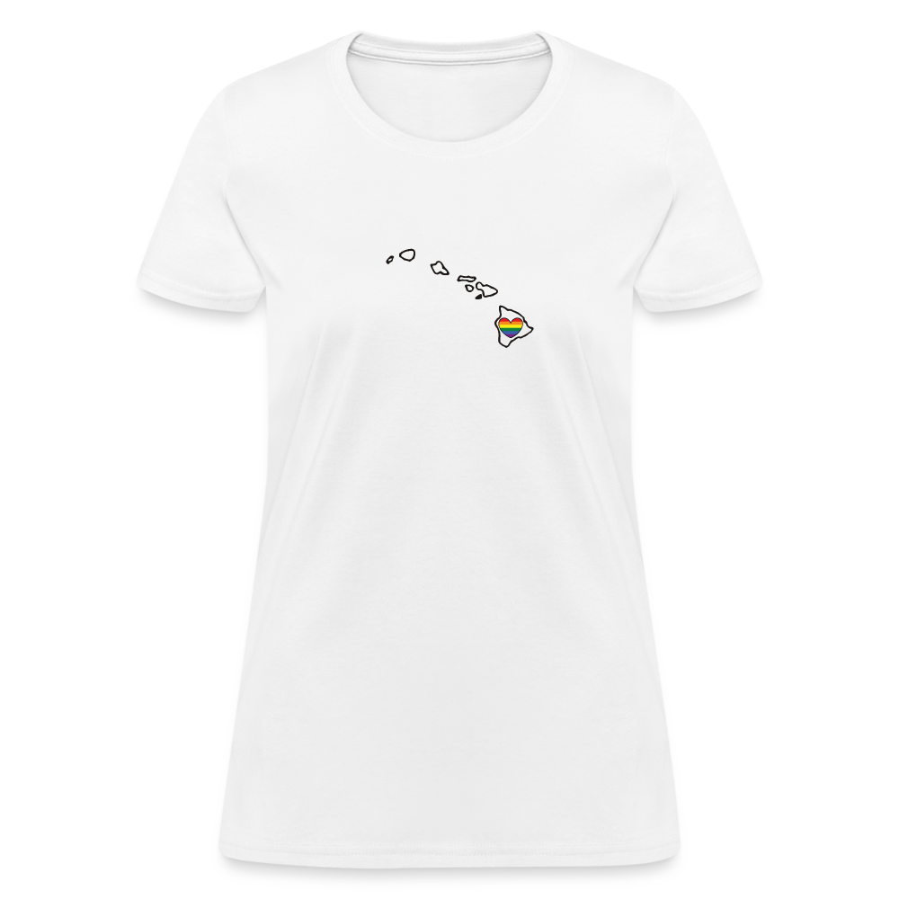 Hawaii STATEment Pride Women's White Tee Shirt - white