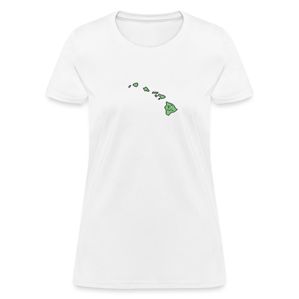 Hawaii STATEment Wasted Women's White Tee Shirt - white