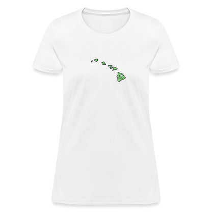 Hawaii STATEment Wasted Women's White Tee Shirt - white