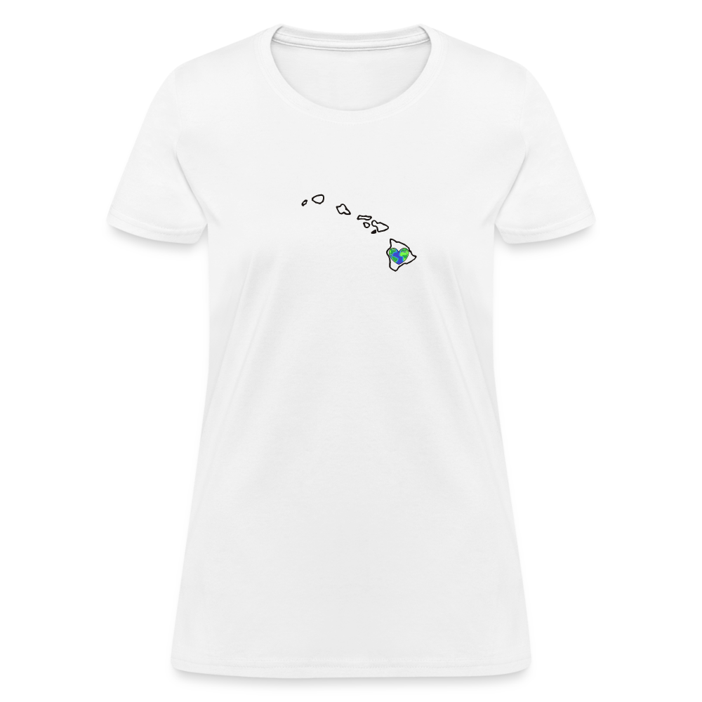 Hawaii STATEment Earth Women's White Tee Shirt - white