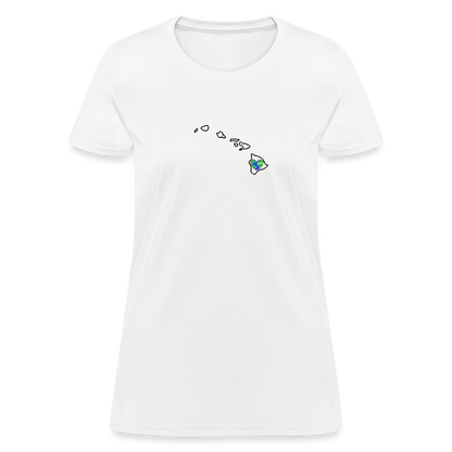 Hawaii STATEment Earth Women's White Tee Shirt - white