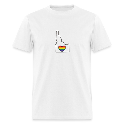 Idaho STATEment Pride Unisex/Men's White Tee Shirt - white