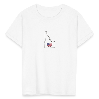 Idaho STATEment Americana Kid's White Tee Shirt - white