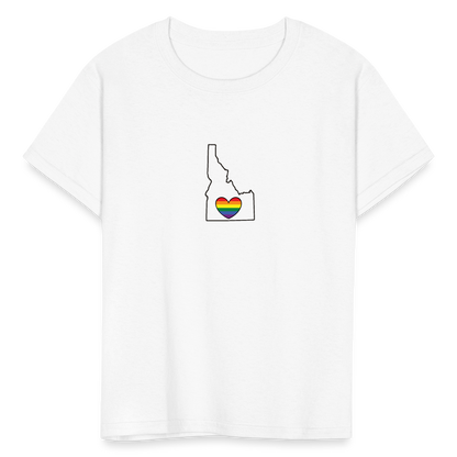 Idaho STATEment Pride Kid's White Tee Shirt - white