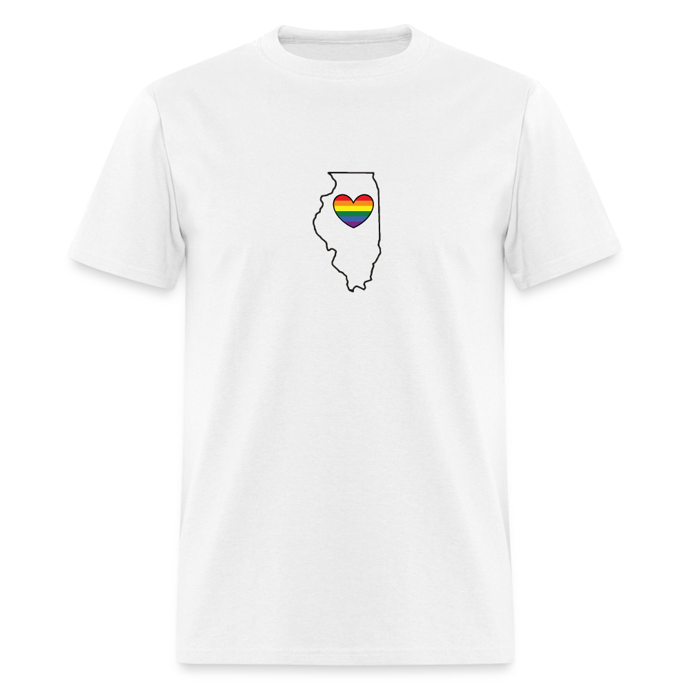 Illinois STATEment Pride Unisex/Men's White Tee Shirt - white