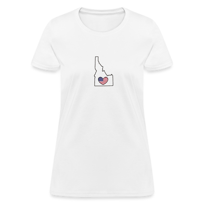 Idaho STATEment Americana Women's White Tee Shirt - white