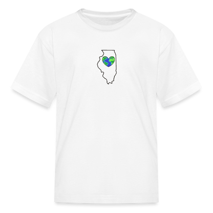 Illinois STATEment Earth Kid's White Tee Shirt - white