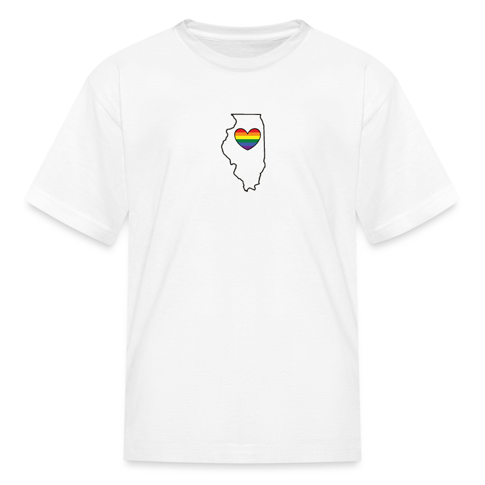 Illinois STATEment Pride Kid's White Tee Shirt - white