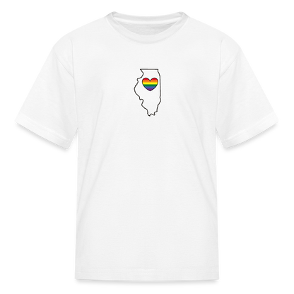 Illinois STATEment Pride Kid's White Tee Shirt - white