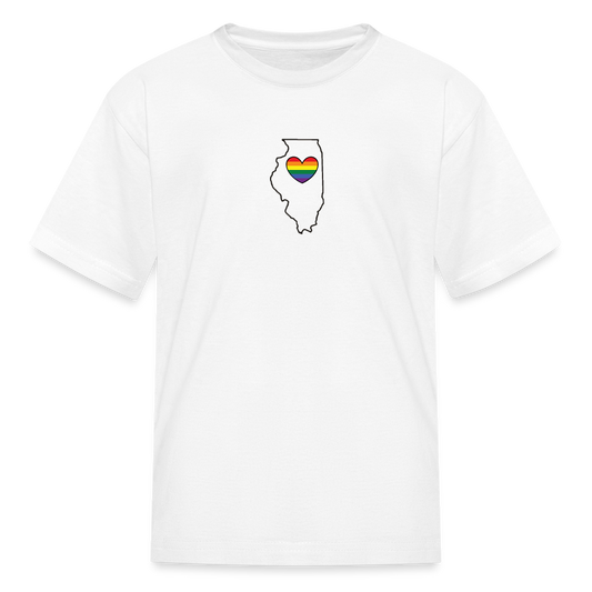 Illinois STATEment Pride Kid's White Tee Shirt - white