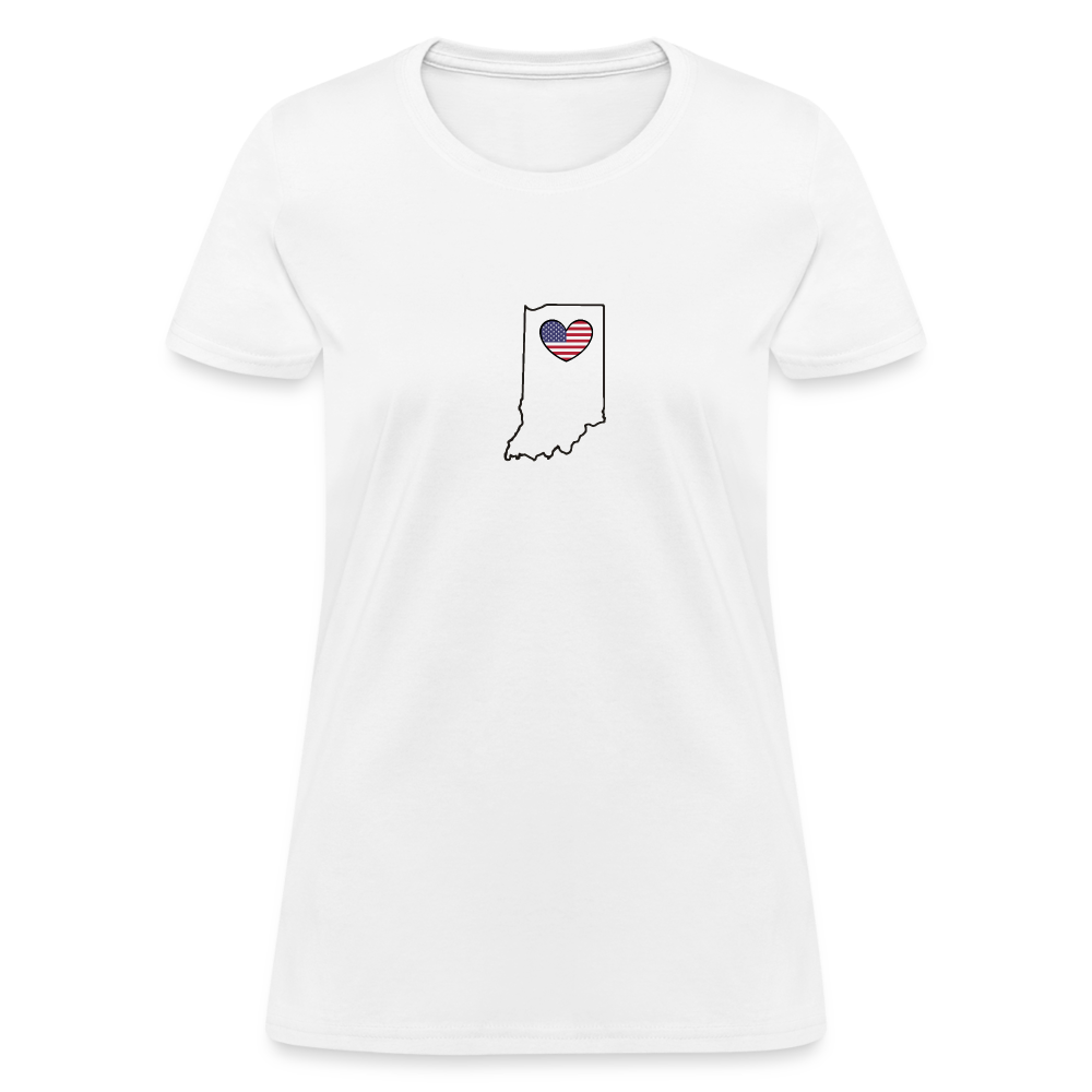 Indiana STATEment Americana Women's White Tee Shirt - white