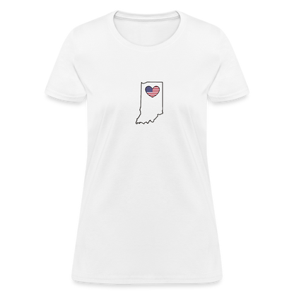 Indiana STATEment Americana Women's White Tee Shirt - white