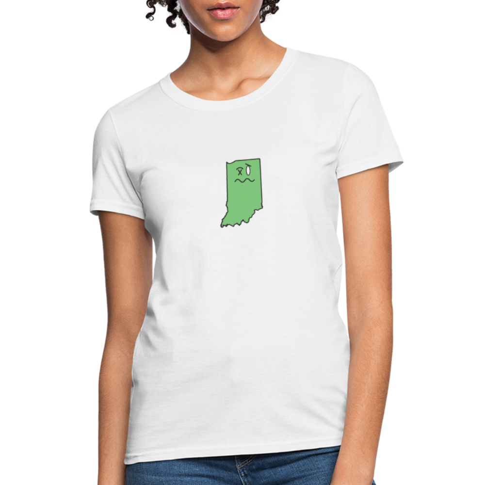 Indiana STATEment Wasted Women's White Tee Shirt - white