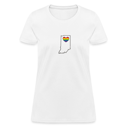 Indiana STATEment Pride Women's White Tee Shirt - white