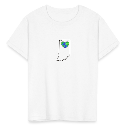 Indiana STATEment Earth Kid's White Tee Shirt - white