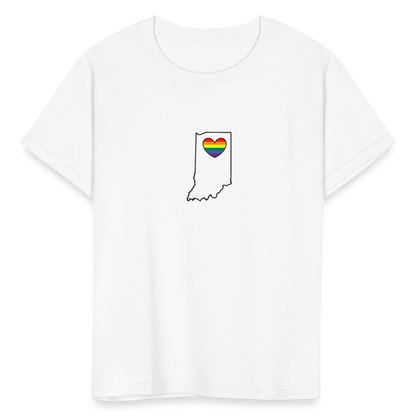 Indiana STATEment Pride Kid's White Tee Shirt - white