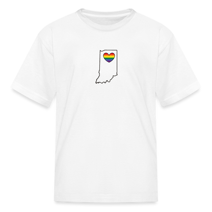 Indiana STATEment Pride Kid's White Tee Shirt - white