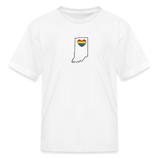 Indiana STATEment Pride Kid's White Tee Shirt - white