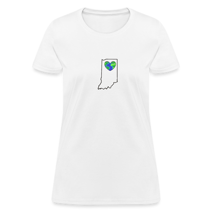 Indiana STATEment Earth Women's White Tee Shirt - white