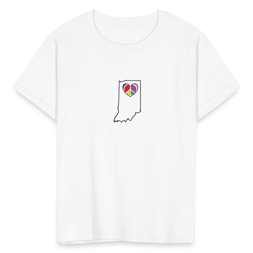 Indiana STATEment Peace Kid's White Tee Shirt - white