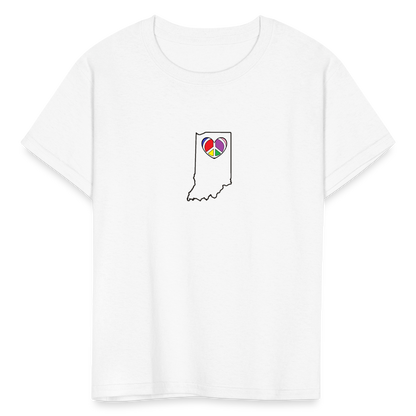 Indiana STATEment Peace Kid's White Tee Shirt - white