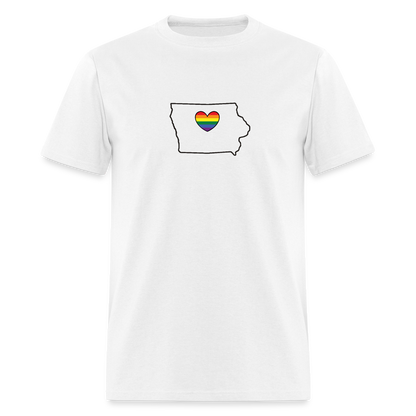 Iowa STATEment Pride Unisex/Men's White Tee Shirt - white