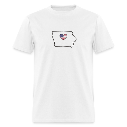 Iowa STATEment Americana Unisex/Men's White Tee Shirt - white