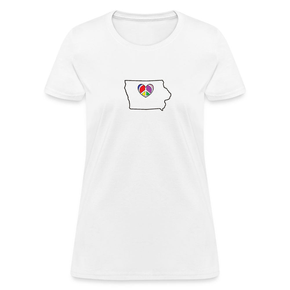 Iowa STATEment Peace Women's White Tee Shirt - white