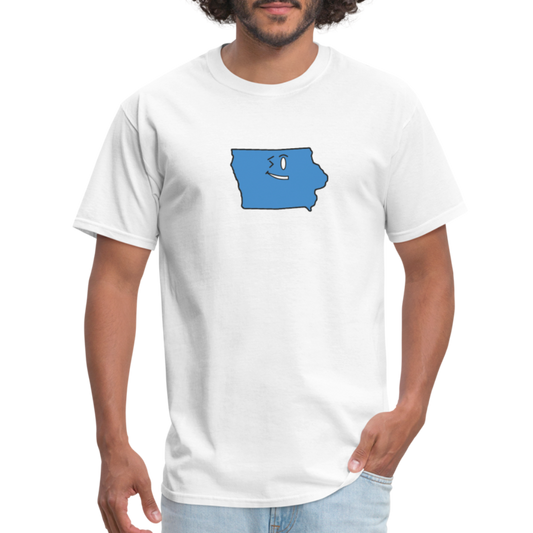 Iowa STATEment Overconfident Unisex/Men's White Tee Shirt - white