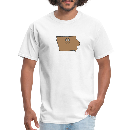Iowa STATEment Grumpy Unisex/Men's White Tee Shirt - white