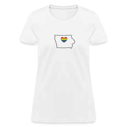 Iowa STATEment Pride Women's White Tee Shirt - white