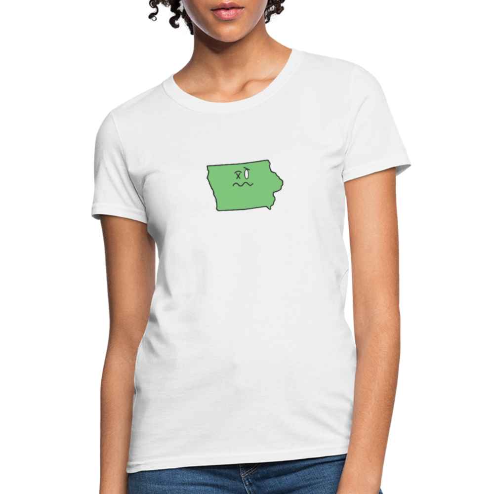 Iowa STATEment Wasted Women's White Tee Shirt - white