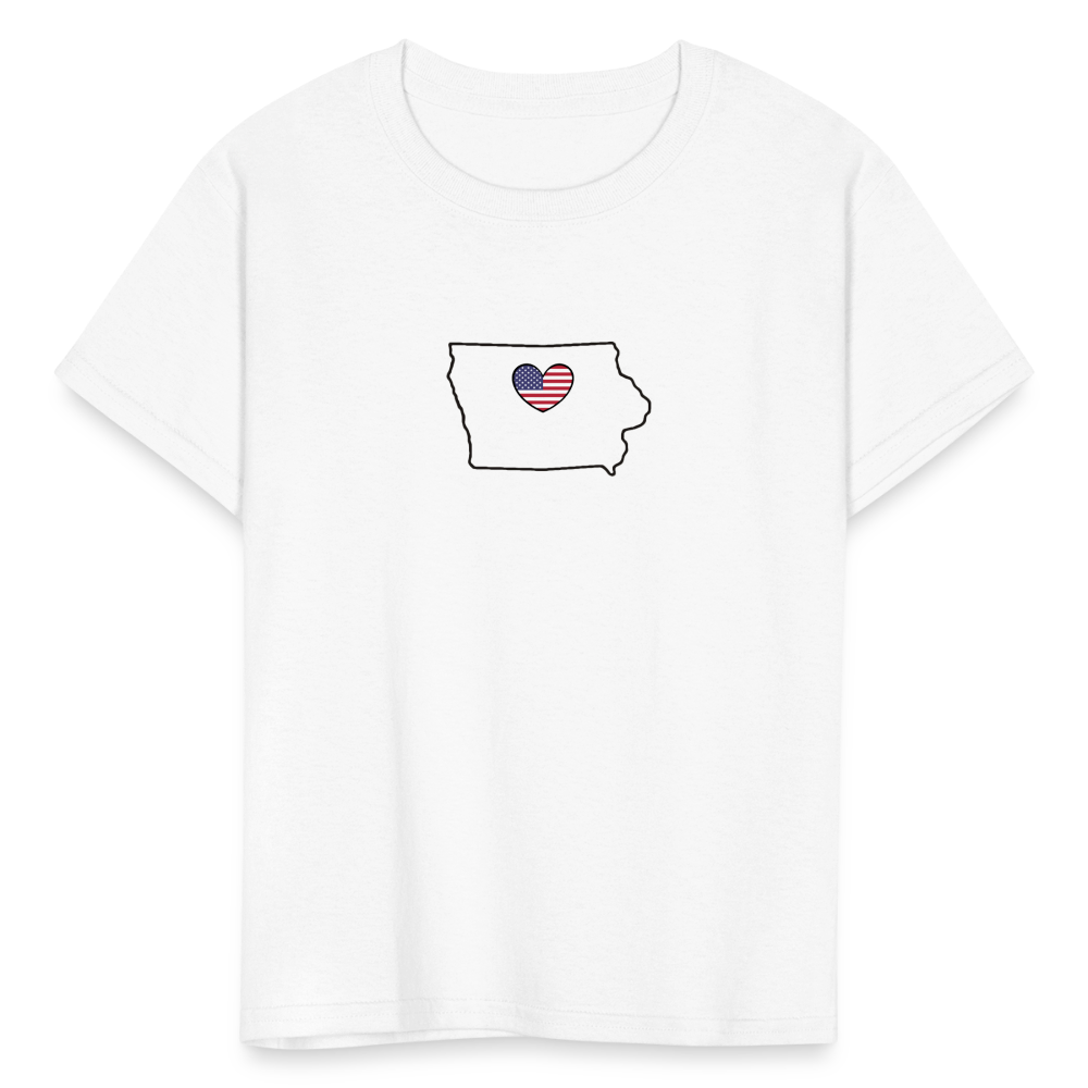 Iowa STATEment Americana Kid's White Tee Shirt - white