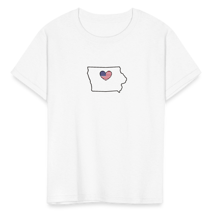 Iowa STATEment Americana Kid's White Tee Shirt - white