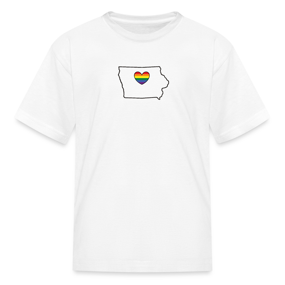 Iowa STATEment Pride Kid's White Tee Shirt - white