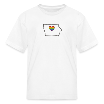 Iowa STATEment Pride Kid's White Tee Shirt - white