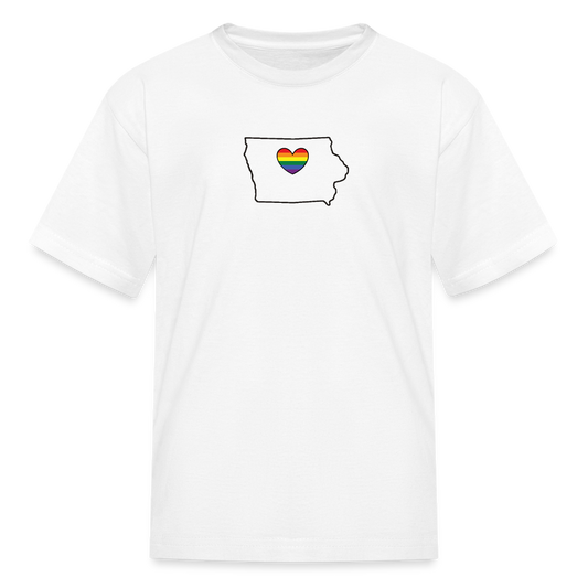 Iowa STATEment Pride Kid's White Tee Shirt - white