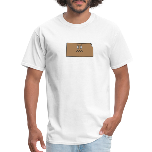 Kansas STATEment Grumpy Unisex/Men's White Tee Shirt - white