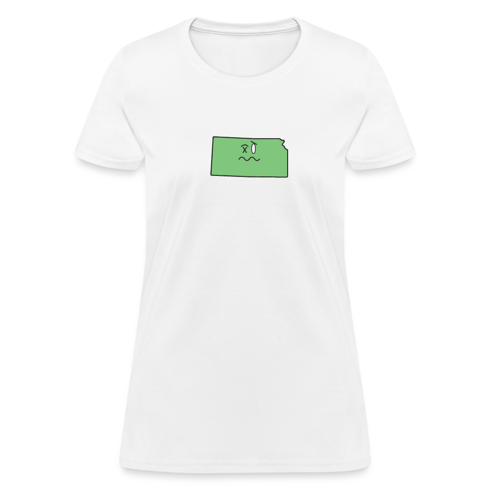 Kansas STATEment Wasted Women's White Tee Shirt - white