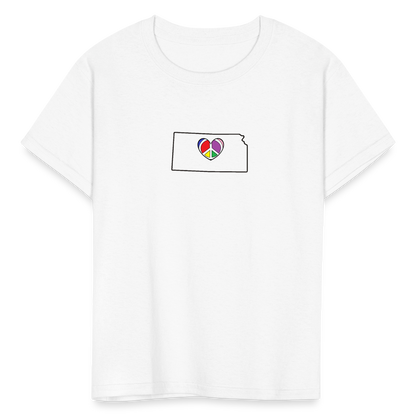 Kansas STATEment Peace Kid's White Tee Shirt - white